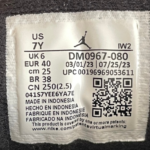 Jordan 5 Retro FEAR PACK Youth size 7 Elephant Print Dark Grey Nubuck Basketball - Picture 11 of 11